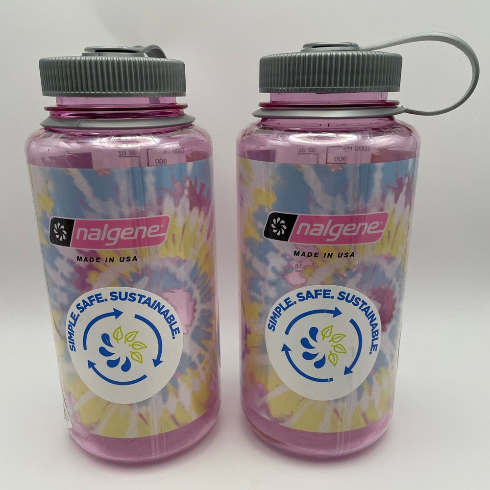 Nalgene 348824 Wide Mouth 32oz Cosmo - Tie-Dye Cosmo/Platinum - Two pack
